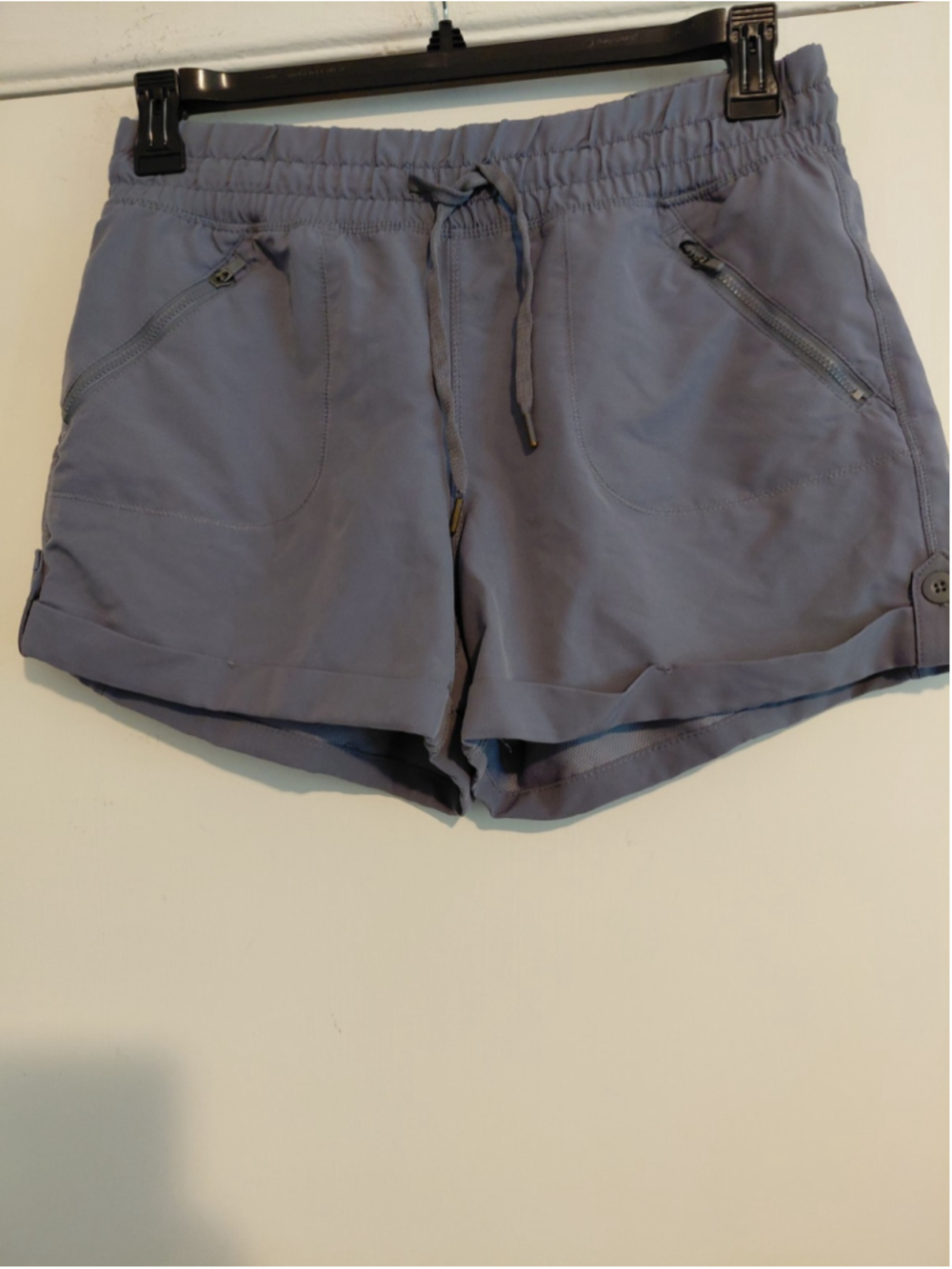 Ladies Tangerine Gray Athletic Running Shorts Medium